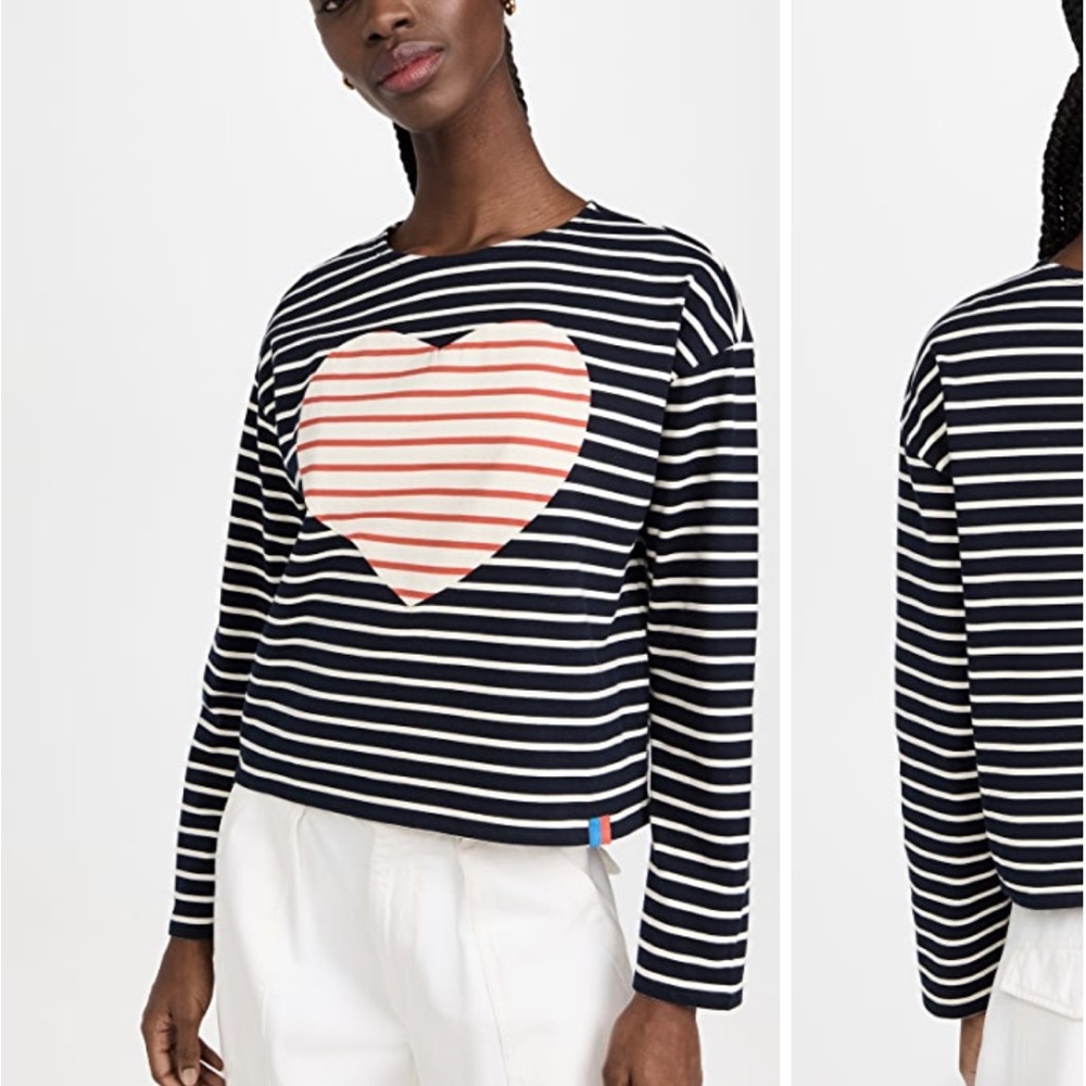 Kule striped heart shirt, S
